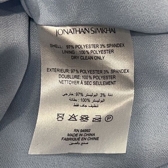 NWT SIMKHAI Katharine Embroidery Cut-out Mini Dress French Blue Size 4 - Picture 14 of 16